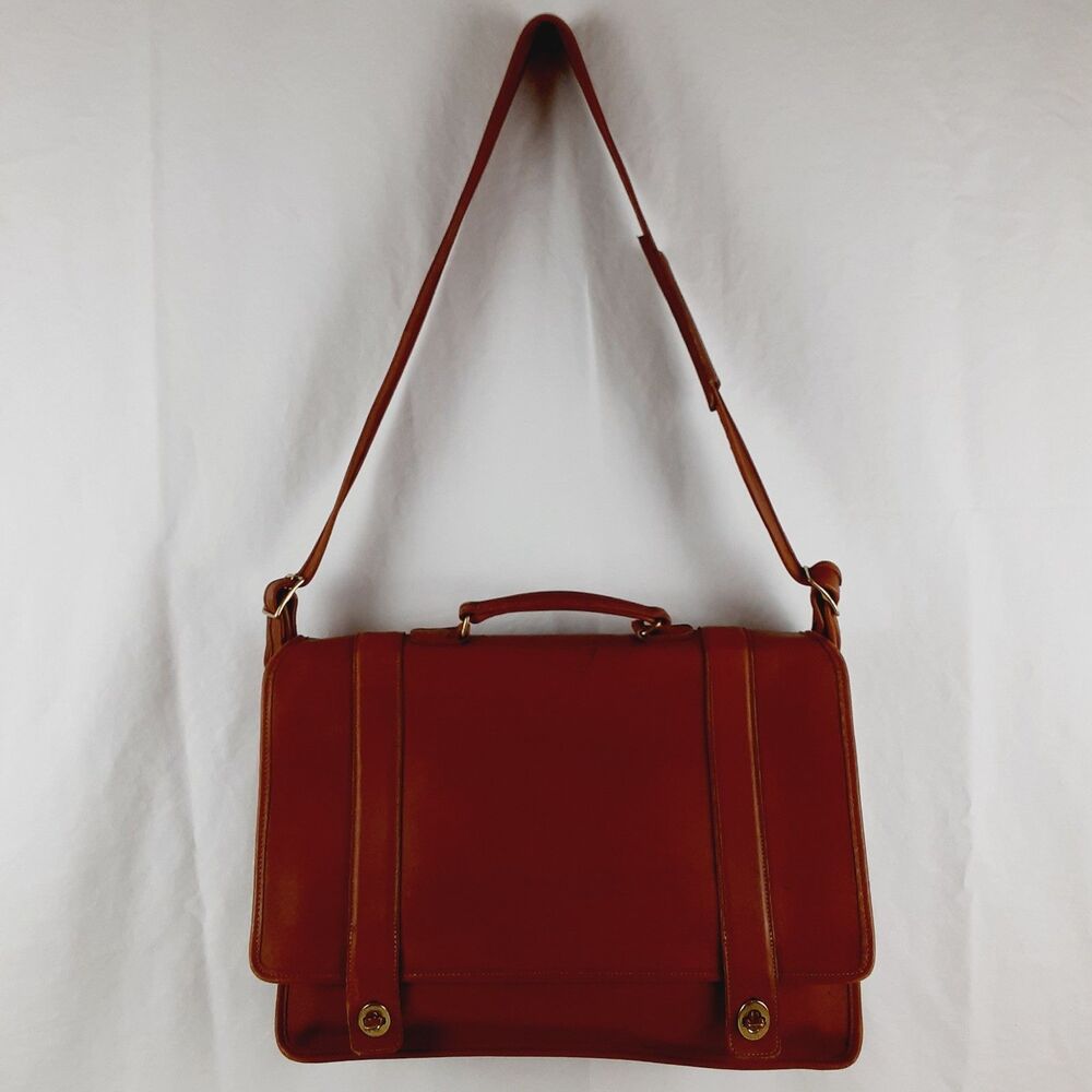 Coach 5274 Essex Briefcase British Tan 1992 United States Vintage